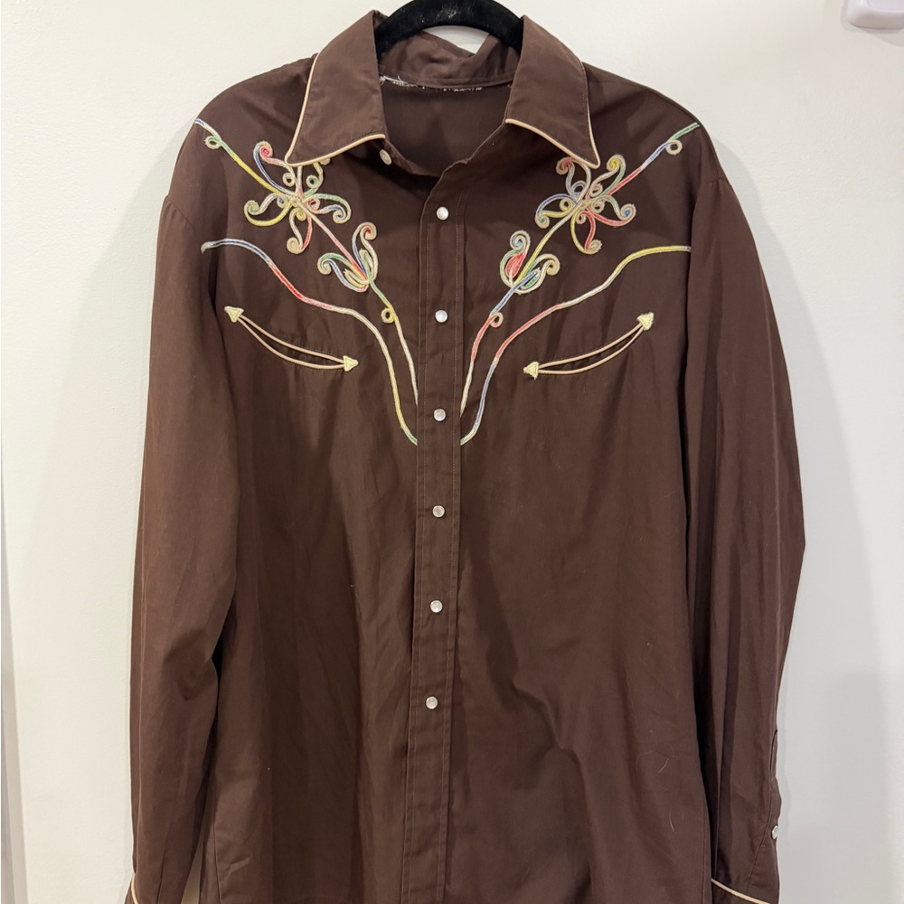 Vintage Kennington Men's Pearl Snap Shirt Sz L
